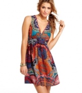 Become a member of a tribe called cute in this printed, baby doll frock from Angie! Whether paired with chunky wedges or your trusty flats, this dress sets the pace for others to follow!