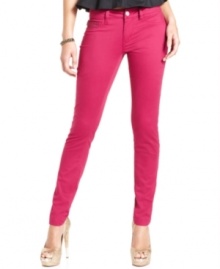 Brighten up the season in hot pink! Indigo Rein's skinny jeans add a jolt of color to your fall outfits. Brighten up the season in hot pink! Indigo Rein's skinny jeans add a jolt of color to your fall outfits.