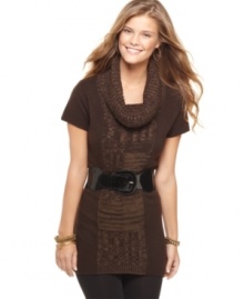 Adorable with jeggings or skinny jeans, this It's Our Time marled-knit tunic is a perfect cold-weather wardrobe staple! Adorable with jeggings or skinny jeans, this It's Our Time marled-knit tunic is a perfect cold-weather wardrobe staple!