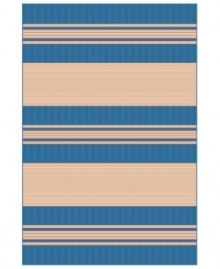 Stripecast: with wide, colorblocked bands and rich texture, Liorra Manne's Tropez Stripe rug has the ability to pull a room together in chic, relaxed style. UV-stabilized, mold and mildew-resistant, the versatile rug in cornflower blue and oatmeal hues is equally pretty indoors or out. Stripecast: with wide, colorblocked bands and rich texture, Liorra Manne's Tropez Stripe rug has the ability to pull a room together in chic, relaxed style. UV-stabilized, mold and mildew-resistant, the versatile rug in cornflower blue and oatmeal hues is equally pretty indoors or out.