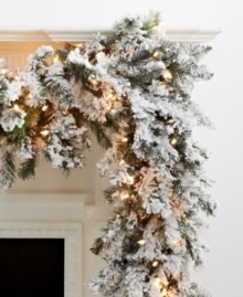 Celebrate the natural splendor of the season with garland combining the look of Norway pine, twinkling clear lights and an eternal dusting of snow. From Kurt Adler. Celebrate the natural splendor of the season with garland combining the look of Norway pine, twinkling clear lights and an eternal dusting of snow. From Kurt Adler.
