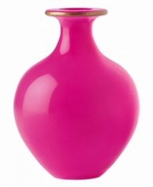Vibrant and modern, kate spade's Camelia Avenue posy vase showcases just a few of your favorite stems in chic simplicity. From a gold-tipped spout, the hot pink glass narrows then widens in a bold, curvaceous shape. Vibrant and modern, kate spade's Camelia Avenue posy vase showcases just a few of your favorite stems in chic simplicity. From a gold-tipped spout, the hot pink glass narrows then widens in a bold, curvaceous shape.