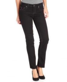 A versatile black wash and straight-leg silhouette makes the Stevie jean by Kut from the Kloth a wardrobe must-have. A versatile black wash and straight-leg silhouette makes the Stevie jean by Kut from the Kloth a wardrobe must-have.