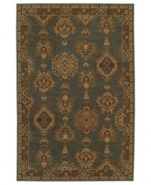 Vintage-inspired tones of brown, beige, jade and salmon are brilliantly rendered in an old-world floral and medallion motif in the Bellingham area rug from Karastan. Made of pure New Zealand wool for durable composition and ultimate softness. Vintage-inspired tones of brown, beige, jade and salmon are brilliantly rendered in an old-world floral and medallion motif in the Bellingham area rug from Karastan. Made of pure New Zealand wool for durable composition and ultimate softness.