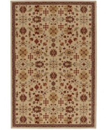 A colorful mosaic of florals and geometric accents present detailed imagery akin to fine needlework. The Knightsen area rug from Karastan incorporates traditional colors with incredibly thick, long pile for supreme softness and luxurious style underfoot. A colorful mosaic of florals and geometric accents present detailed imagery akin to fine needlework. The Knightsen area rug from Karastan incorporates traditional colors with incredibly thick, long pile for supreme softness and luxurious style underfoot.