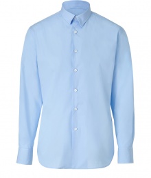 This classic shirt from Paul Smith in fine, light-blue cotton is a staple of any gentlemans closet - Features a slim silhouette with small collar, placket, long sleeves and rounded seam edges - Favorite shirt for elegance and simplicity - Pair with a suit, dark denim, chinos or corduroy This classic shirt from Paul Smith in fine, light-blue cotton is a staple of any gentlemans closet - Features a slim silhouette with small collar, placket, long sleeves and rounded seam edges - Favorite shirt for elegance and simplicity - Pair with a suit, dark denim, chinos or corduroy