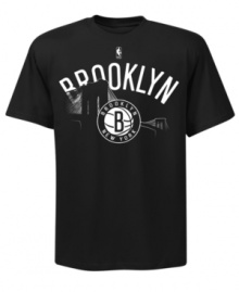 Let's welcome Brooklyn's newest citizens in this tee repping the Brooklyn Nets by Majestic.