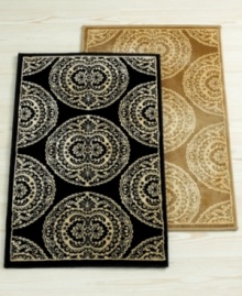 Softness and style with every step. Featuring pure cotton, Martha Stewart Collection's Bricklane accent rug offers a new take on traditional style with a detailed medallion motif. Softness and style with every step. Featuring pure cotton, Martha Stewart Collection's Bricklane accent rug offers a new take on traditional style with a detailed medallion motif.