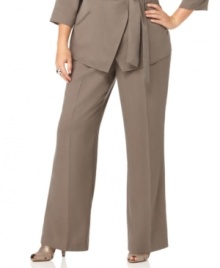 Alfani's plus size wide leg pants are wear-to-work essentials. (Clearance) Alfani's plus size wide leg pants are wear-to-work essentials. (Clearance)