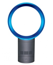 Small and unassuming, this table fan is bladeless, drawing in air and amplifying it up to 15 times for a smooth blast. The Dyson fan delivers uninterrupted air, adjusting the airflow power for precision circulation, and requires no clamping, pivoting on its own center of gravity. 2-year warranty. Small and unassuming, this table fan is bladeless, drawing in air and amplifying it up to 15 times for a smooth blast. The Dyson fan delivers uninterrupted air, adjusting the airflow power for precision circulation, and requires no clamping, pivoting on its own center of gravity. 2-year warranty.