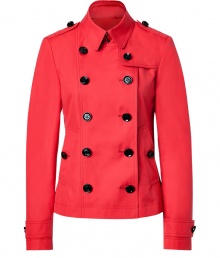With heritage detailing reflecting the original Burberry trench, this cotton poplin jacket from Burberry Brit counts as an iconic, 4-season investment - Classic collar with hook closure, set-in long sleeves with belted cuffs, epaulettes, gun flap, double-breasted button-down front - Fitted silhouette - Pair with slim trousers or jeans and a cashmere pullover With heritage detailing reflecting the original Burberry trench, this cotton poplin jacket from Burberry Brit counts as an iconic, 4-season investment - Classic collar with hook closure, set-in long sleeves with belted cuffs, epaulettes, gun flap, double-breasted button-down front - Fitted silhouette - Pair with slim trousers or jeans and a cashmere pullover