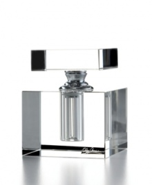 Your favorite fragrance will look as good as it smells in Oleg Cassini's sleek perfume bottle. Hand-cut detail in luminous glass and a large square stopper enhance its chic geometric design. With designer's signature. Your favorite fragrance will look as good as it smells in Oleg Cassini's sleek perfume bottle. Hand-cut detail in luminous glass and a large square stopper enhance its chic geometric design. With designer's signature.