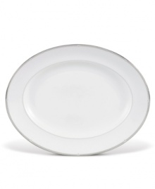 Inspired by the chic London neighborhood, the Waterford Sloane Square platter is as chic and simple as its namesake, featuring a tailored band and platinum dot details.