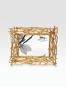 From the Bark and Branch Collection. An intricate network of twigs and tendrils creates a stunning natural setting for a cherished photo. GoldplateFits a 4 X 6 photoOverall, 9 X 7¼Imported From the Bark and Branch Collection. An intricate network of twigs and tendrils creates a stunning natural setting for a cherished photo. GoldplateFits a 4 X 6 photoOverall, 9 X 7¼Imported