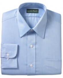 Sophistication at a moment's notice. This non-iron button-down dress shirt from Lauren Ralph Lauren makes a great choice any day of the week.
