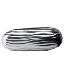 Natural brilliance. A design inspired by the earth's natural ridges but made of high-gloss aluminum gives the low Sculpted vase its modern allure. Handcrafted by Donna Karan Lenox. Natural brilliance. A design inspired by the earth's natural ridges but made of high-gloss aluminum gives the low Sculpted vase its modern allure. Handcrafted by Donna Karan Lenox.
