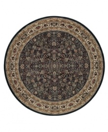 Old world styling couples with trendy new colors to create a rich Persian design, rich in detail against a contrasting black ground. Crafted my top with the soft hand and a million plus points Ariana offers a fine design with incredible value, much like a handmade collector's rug. Meticulously woven of 100% stain-resistant polypropylene for long wearing quality. Old world styling couples with trendy new colors to create a rich Persian design, rich in detail against a contrasting black ground. Crafted my top with the soft hand and a million plus points Ariana offers a fine design with incredible value, much like a handmade collector's rug. Meticulously woven of 100% stain-resistant polypropylene for long wearing quality.