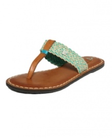 Invoking the colors of sand and sea, Roxy's Pisco thong sandals are a summer must-have. Invoking the colors of sand and sea, Roxy's Pisco thong sandals are a summer must-have.
