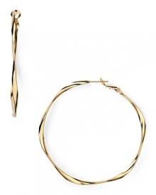 Delicately twisted, this pair of hoop earrings from Aqua is a sophisticated take on a classic style. Make them part of your 24/7 collection to add a simple touch to every look. Delicately twisted, this pair of hoop earrings from Aqua is a sophisticated take on a classic style. Make them part of your 24/7 collection to add a simple touch to every look.