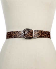 Opt for something fierce or femme fatal to finish your look with this reversible cheetah print or midnight black belt from Style&co. Pair it with chic skirts or flirty frocks for instant attitude.