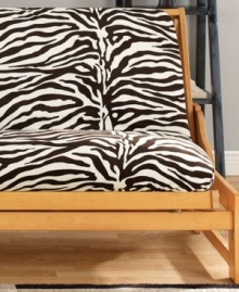 Let the ultra-soft look and feel of this velvet zebra print futon cover update your futon like a second skin! Crafted by Sure Fit, this futon slipcover features a hidden back zipper for a sleek appearance that also makes it effortless to clean. Let the ultra-soft look and feel of this velvet zebra print futon cover update your futon like a second skin! Crafted by Sure Fit, this futon slipcover features a hidden back zipper for a sleek appearance that also makes it effortless to clean.