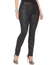 Serious style, a skinny leg cut and on-trend snakeskin: what could be better than INC's plus size pants. Serious style, a skinny leg cut and on-trend snakeskin: what could be better than INC's plus size pants.