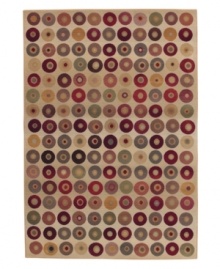 Circle 'round. The Generations Collection is gaining new ground in a rich palette of reds, greens, browns and plums-- 36 colors in all set against a neutral background. Cross-woven in stain-resistant polypropylene. Satisfying every taste from traditional to contemporary with undeniable style. This accent rug will enhance any room. Circle 'round. The Generations Collection is gaining new ground in a rich palette of reds, greens, browns and plums-- 36 colors in all set against a neutral background. Cross-woven in stain-resistant polypropylene. Satisfying every taste from traditional to contemporary with undeniable style. This accent rug will enhance any room.