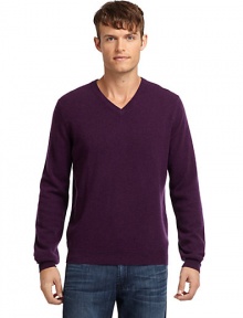 THE LOOKLuxe 2-ply cashmere from expertly maintained inner Mongolian cashmere goatsFeatures long, fine, smooth fibers top-dyed for maximum color saturationRibbed v-neckLong ribbed cuff sleevesRibbed hemTHE MATERIALCashmereCARE & ORIGINDry cleanImportedThis item was originally available for purchase at Saks Fifth Avenue OFF 5TH stores. THE LOOKLuxe 2-ply cashmere from expertly maintained inner Mongolian cashmere goatsFeatures long, fine, smooth fibers top-dyed for maximum color saturationRibbed v-neckLong ribbed cuff sleevesRibbed hemTHE MATERIALCashmereCARE & ORIGINDry cleanImportedThis item was originally available for purchase at Saks Fifth Avenue OFF 5TH stores.