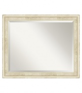Seek country charm in this rustic wall mirror. Traditional whitewash brings out natural wood grain, a distinct finish that's ideal for informal settings. Hang vertically or horizontally to fit the room.