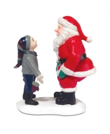 Ralphie's baby brother looks cautiously into the eyes of Santa Claus in this soon-to-be-dramatic department store scene from the holiday classic, A Christmas Story. A must for the Department 56 village. Ralphie's baby brother looks cautiously into the eyes of Santa Claus in this soon-to-be-dramatic department store scene from the holiday classic, A Christmas Story. A must for the Department 56 village.