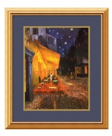 Bring home the atmosphere of a quaint sidewalk cafe in southern France with this beloved print by Dutch master Vincent van Gogh. Stars twinkle in the night sky, while the cafe's terrace is aglow with light and merriment for a captivating glimpse of a singular moment in time. Bring home the atmosphere of a quaint sidewalk cafe in southern France with this beloved print by Dutch master Vincent van Gogh. Stars twinkle in the night sky, while the cafe's terrace is aglow with light and merriment for a captivating glimpse of a singular moment in time.
