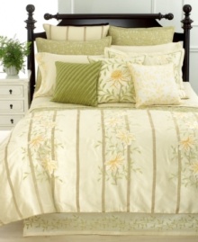 Dream big. A quilted leaf-and-vine motif gives your bed a plush, textural interest, transporting those who dream to a quiet veranda abundant with lush foliage. Dream big. A quilted leaf-and-vine motif gives your bed a plush, textural interest, transporting those who dream to a quiet veranda abundant with lush foliage.