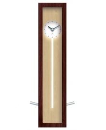 Infinity Instruments pays tribute to old-world clock design with this contemporary timekeeper for your wall or tabletop. A rich walnut finish, numberless dial and decorative pendulum combine to complement modern settings. Infinity Instruments pays tribute to old-world clock design with this contemporary timekeeper for your wall or tabletop. A rich walnut finish, numberless dial and decorative pendulum combine to complement modern settings.