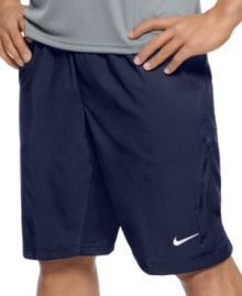 Take your time. These Nike shorts with Dri-Fit technology are made to keep you comfortable no matter how long and how hard you work. Take your time. These Nike shorts with Dri-Fit technology are made to keep you comfortable no matter how long and how hard you work.
