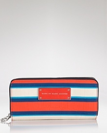 Practical accessories have a place in every it-girl's purse. But in vivid stripes, this croc-embossed rubber from MARC BY MARC JACOBS is almost too chic to keep inside.