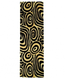 As elegant as it is exotic, this design evokes imagery of a sun swept African safari. In fact, this rug draws its inspiration from the most important art movements of the 20th-century. Both classically beautiful and decidedly modern, hints of 1910's Vienna Secession, 1930's Art Deco and 1950's Abstract Expressionism can be found in this rug's wild swirling lines of black and off-white. Meticulously hand-tufted and hand-carved of pure wool. As elegant as it is exotic, this design evokes imagery of a sun swept African safari. In fact, this rug draws its inspiration from the most important art movements of the 20th-century. Both classically beautiful and decidedly modern, hints of 1910's Vienna Secession, 1930's Art Deco and 1950's Abstract Expressionism can be found in this rug's wild swirling lines of black and off-white. Meticulously hand-tufted and hand-carved of pure wool.