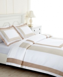 Suite simplicity. Soothing shades come together in Martha Stewart Collection's Thompson Square standard shams for a polished, serene appeal. Featuring a smart frame design and crisp tailoring in woven cotton sateen. Suite simplicity. Soothing shades come together in Martha Stewart Collection's Thompson Square standard shams for a polished, serene appeal. Featuring a smart frame design and crisp tailoring in woven cotton sateen.