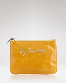 Rebecca Minkoff reminds us to treasure the little things with this leather pouch. Whether it's heirloom jewels or a stick of gum, this mini lives for your priceless possessions.