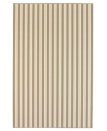 Featuring a classic Cabana-stripe motif, the Cabo del Sol area rug is designed in bright, festive colors that fit everyday living spaces or vacation homes by the beach. Woven from wool, the rug offers a soft surface feel that you'll love for years to come. Featuring a classic Cabana-stripe motif, the Cabo del Sol area rug is designed in bright, festive colors that fit everyday living spaces or vacation homes by the beach. Woven from wool, the rug offers a soft surface feel that you'll love for years to come.