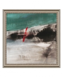 It's all a blur. An eye-catching composition of color and texture, Dunes draws something different from every art lover. Smudges of black and white contrast sea green and a single stroke of red in an abstract piece that's as unique as its inspiration. By Michelle Oppenheimer. It's all a blur. An eye-catching composition of color and texture, Dunes draws something different from every art lover. Smudges of black and white contrast sea green and a single stroke of red in an abstract piece that's as unique as its inspiration. By Michelle Oppenheimer.