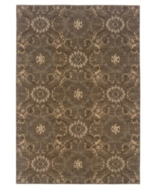 Like a prized found objet d'art, the Milano area rug features a distressed representation of ancient textile designs reinvented in rich, earthy colors. Woven of durable, long nylon fibers that also offer a soft, luxurious hand. Like a prized found objet d'art, the Milano area rug features a distressed representation of ancient textile designs reinvented in rich, earthy colors. Woven of durable, long nylon fibers that also offer a soft, luxurious hand.