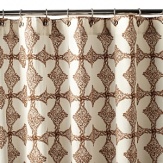 This Indian-inspired, hand-printed shower curtain from JR by John Robshaw enlivens any bathroom.
