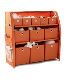 We're not playing around with this genius storage solution! The mega sorter makes space for all of your little one's toys, books, accessories and more with three rows of small, medium and large boxes that create order out of chaos. The sturdy design holds up in the midst of the playroom and features side open pockets for easy access for little hands. We're not playing around with this genius storage solution! The mega sorter makes space for all of your little one's toys, books, accessories and more with three rows of small, medium and large boxes that create order out of chaos. The sturdy design holds up in the midst of the playroom and features side open pockets for easy access for little hands.