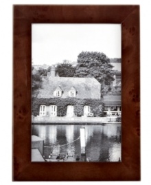 This Siena Burlwood picture frame from Tizo celebrates the natural beauty of wood, accenting any surface and showcasing any photo with rustic elegance. This Siena Burlwood picture frame from Tizo celebrates the natural beauty of wood, accenting any surface and showcasing any photo with rustic elegance.