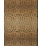 Interlocking waves in Robin's Egg Blue create a hypnotically pleasing pattern that recalls the casual designs of the mid-century modern home. Woven from premium New Zealand wool, this Karastan rug offers alluring style and a blissfully soft feel underfoot.