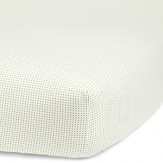 A simple small dot pattern in soft sage green coordinates with the collection.The American Academy of Pediatrics and the U.S. Consumer Product Safety Commission have made recommendations for safe bedding practices for babies. When putting infants under 12 months to sleep, remove pillows, quilts, comforters, and other soft items from the crib.