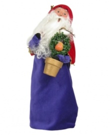 And a Santa and a pear tree! Byers' Choice captures the first day of Christmas in this handcrafted figurine of Kris Kringle belting out the classic holiday tune. And a Santa and a pear tree! Byers' Choice captures the first day of Christmas in this handcrafted figurine of Kris Kringle belting out the classic holiday tune.
