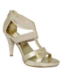 Strike a pose. With a T-strap silhouette spiced up by thin elastic straps, the Gabrielle sandals by Style&co. lend just the right amount of attitude to your look. Strike a pose. With a T-strap silhouette spiced up by thin elastic straps, the Gabrielle sandals by Style&co. lend just the right amount of attitude to your look.