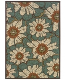 Fine art for your floor, porch or patio. This Sphinx indoor/outdoor area rug has an artful floral pattern made from soft and durable polypropylene that's tough, weather-resistant and easy to clean. Fine art for your floor, porch or patio. This Sphinx indoor/outdoor area rug has an artful floral pattern made from soft and durable polypropylene that's tough, weather-resistant and easy to clean.
