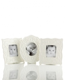 Featuring the embossed vine motif and shiny white glaze of the Opal Innocence Carved collection, this Lenox picture frame is designed to refine your home indefinitely. A lovely gift for the bride and groom! Qualifies for Rebate Featuring the embossed vine motif and shiny white glaze of the Opal Innocence Carved collection, this Lenox picture frame is designed to refine your home indefinitely. A lovely gift for the bride and groom! Qualifies for Rebate